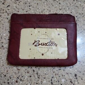 Buxton Genuine Leather Burgundy Wallet